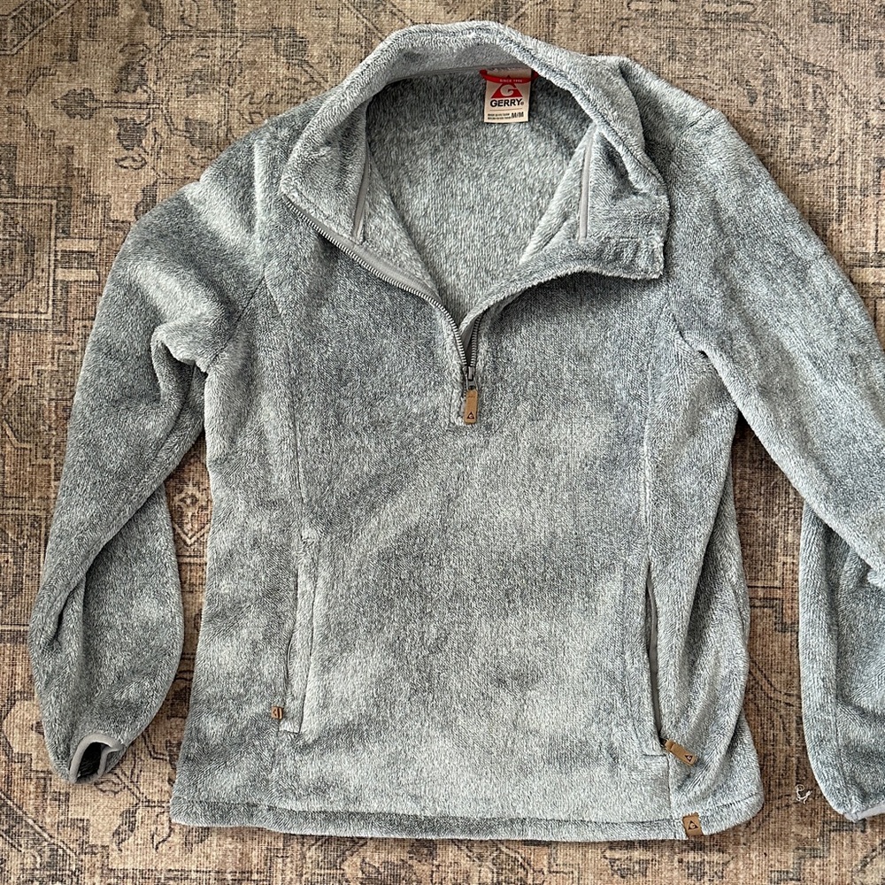 Gerry Light Gray Quarter-Zip Fleece Pullover